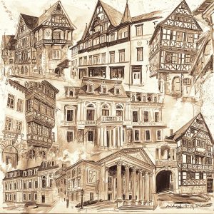 Stadtansichten 1 sepia, M. Hopf