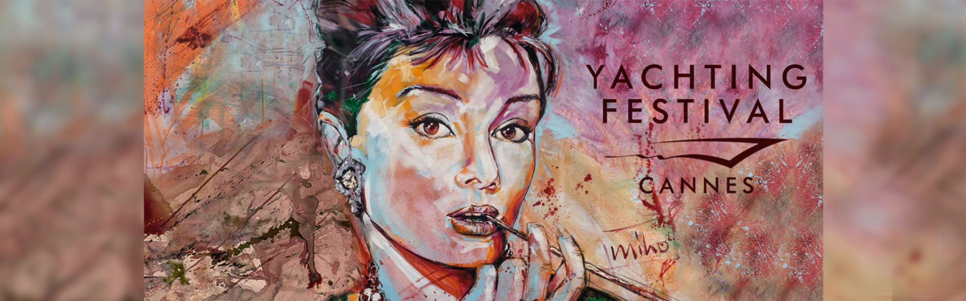 miho's Homage to Audrey Hepburn; Cover for the artists participation at the 2021 Cannes Yachting Festival