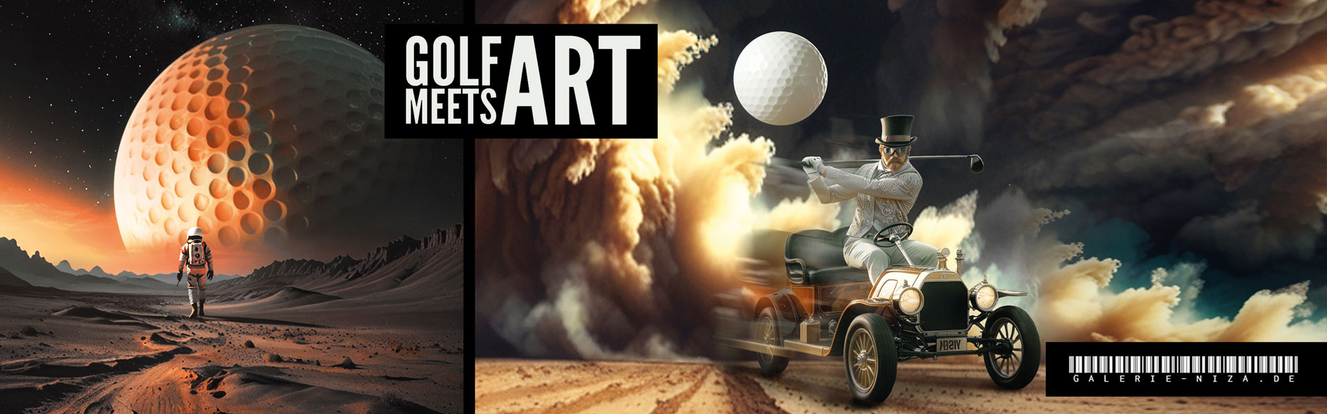 Golf meets art, Digitale Fotocollagen von FRANKsREICH