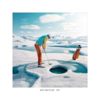 Golf meets art No.1, Digitale Foto-Collagen, FRANKsREICH, 30 cm x 30 cm