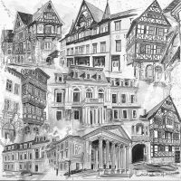 Stadtansichten 1 schwarz/grau, M. Hopf