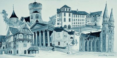 Stadtansichten 3 blau, M. Hopf